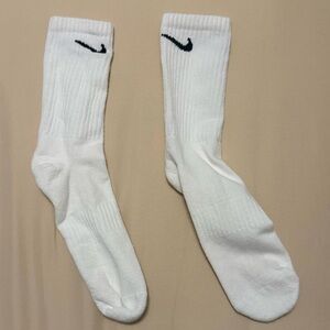 Nike White Athletic Crew Socks